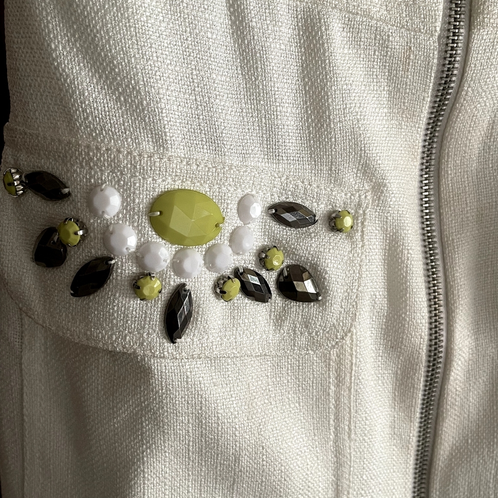 (khadi fabric) Front zip bodycon dress - Picture 4 of 9